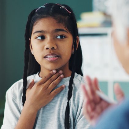 Parent and child during therapy